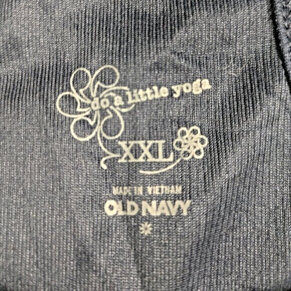 Old Navy do a little yoga Navy Blue Racer back Tank with Flowersn Size XXL - Picture 4 of 5